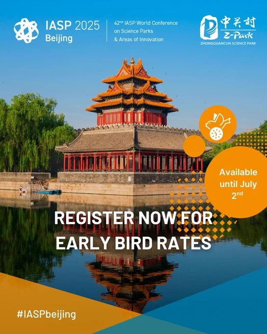 IASP Beijing 2025 early bird promo with landmark and ZPark logo
