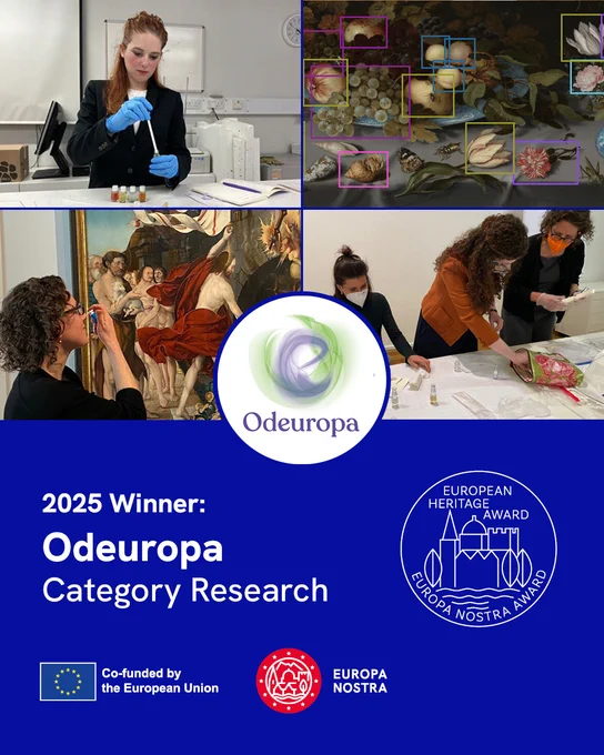 Image of the Europa Nostra Award announcement for the Odeuropa project (Credit: Europa Nostrat)