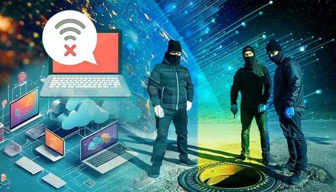 Copper thieves cause internet outage.