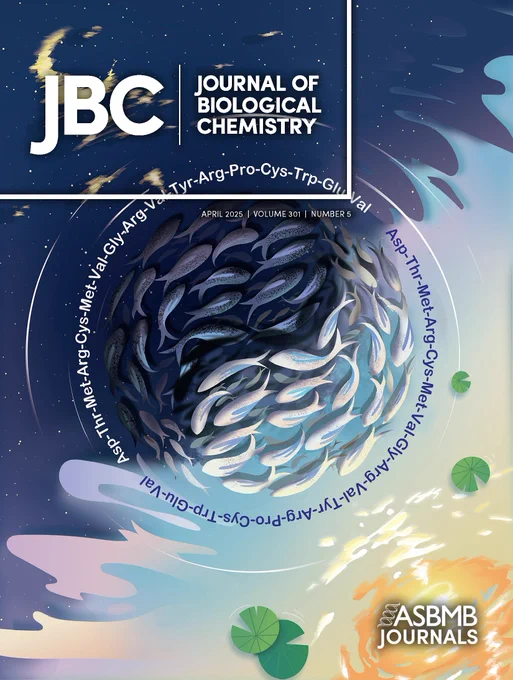 The cover features a lake as the background, with black and white zebrafish in the center, symbolizing melanin changes. The design draws on the Chinese "Tai Chi" symbol, representing cyclicality in traditional culture. Surrounding the center is the amino acid sequence of the MCH cyclic peptide, highlighting its regulatory role in this cycle. The outermost layer includes the reflections of the sun and moon, symbolizing the transition between sleep and wakefulness.