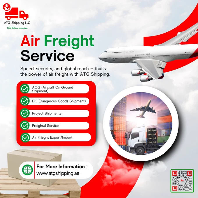 
Icons showing different types of air freight services like AOG, DG, Project Shipments.