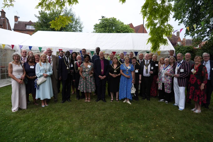 The Mayor of Sutton, Cllr Louise Phelan and attendees photographed at the Bishop of Southwark's Annual Reception 