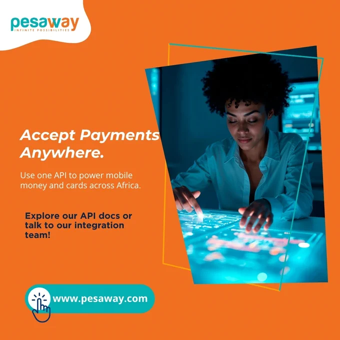 We offer you flexible APIs for Mobile Money & Card Acceptance. Talk to us about building better and integrating faster.
Whether you’re scaling one app or many, PesaWay’s payment APIs simplify how you accept mobile money and cards across Africa.
💡 Built for developers. Backed by performance.
👉 Dive in: www.pesaway.com

#PaymentsAPI #MobileMoney #DevTools #AfricaTech #FintechIntegration #infinitepossibilities 