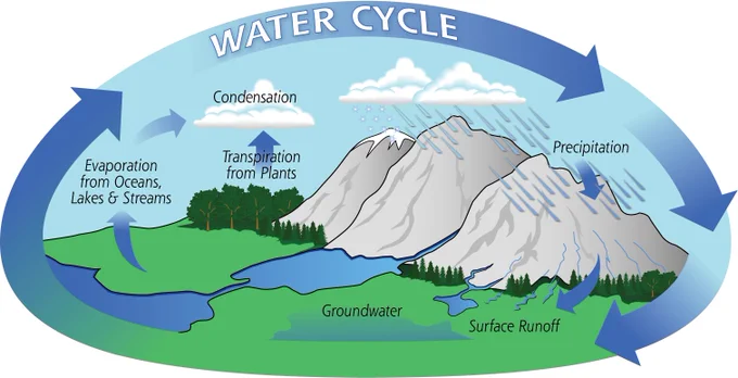 Diagram of Earth's water cycle.