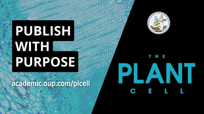 A graphic that says "Publish with purpose" with the ASPB and "The Plant Cell" journal logo and URL to the journal's website.