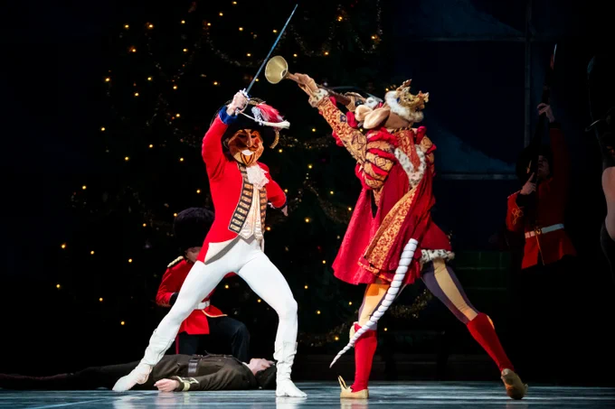 Peter Lancksweerdt and Liam Saito in Nutcracker 2022 by Daniel Crump
