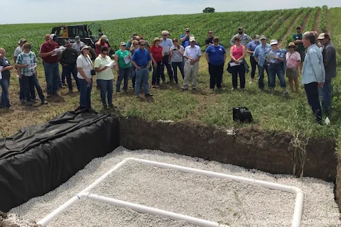 Attendees at Conservation Drainage School
