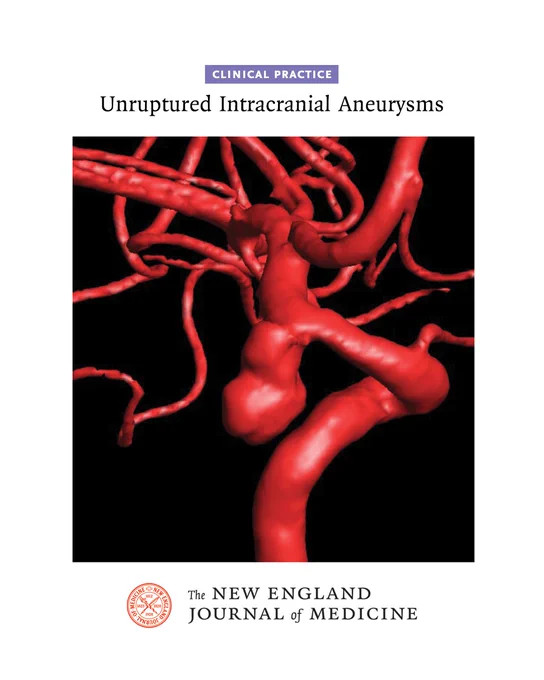 Clinical Practice
Unruptured Intracranial Aneurysms

A three-dimensional reconstruction of the aneurysm

The NEJM identity sits at the bottom.