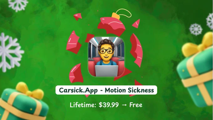 Carsick: Lifetime: $39.99 → Free