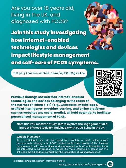 Join this study investigating how internet-enabled technologies and devices impact lifestyle management and self-care of PCOS symptoms.