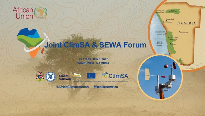 The joint ClimSA and Space for Early Warning in Africa Forum to start 23 to 27 June 2025 in Windhoek.
