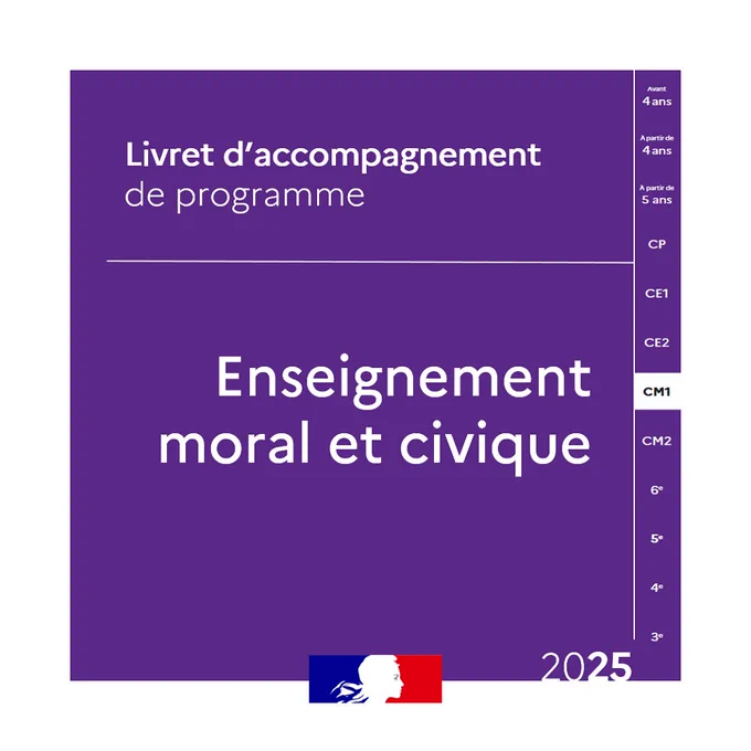 Livret d’accompagnement de programme 
Enseignement moral et civique
CM1