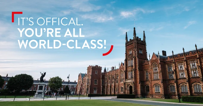 Image shows a picture of the Lanyon and reads: IT'S OFFICIAL. YOU'RE ALL WORLD-CLASS!