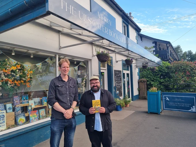 Al Verey and Jack Cornish at Verey Books in Pooley Bridge, Cumbria 