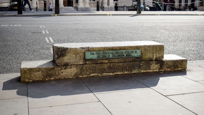 Duke of Wellington mounting block at the Athenaeum Club