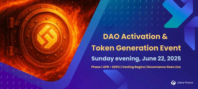 DAO Activation & Token Generation Event – Sunday evening, June 22, 2025
