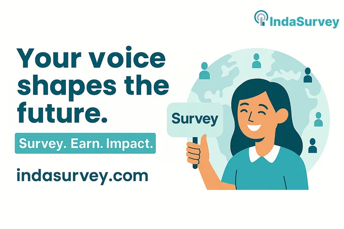 At IndaSurvey, your insights help shape decisions that drive change. Whether you're a student, young professional, or everyday citizen, you can:
 ✅ Join surveys
 ✅ Earn rewards
 ✅ Make real-world impact
 👉 Get started at indasurvey.com
#IndaSurvey #YouthVoices #DataForChange #EarnWithPurpose #ResearchMatters #survey #DataForGood