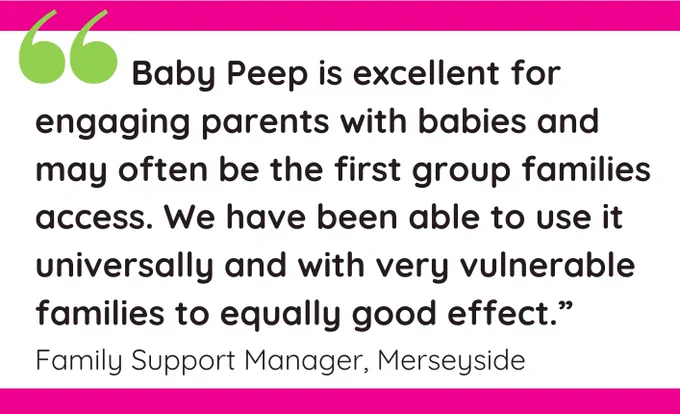 Quote about engaging families with Peep 