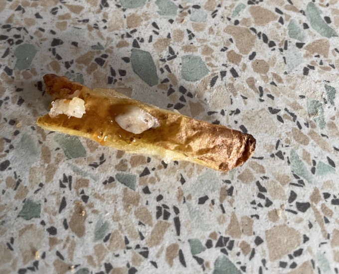 Stone found inside a Lidl skin-on fry