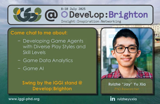 Ruizhe Jay Yu Xia - Come chat to me about Developing Game Agents with Diverse Play Styles and Skill Levels, Game Data Analytics, Game AI