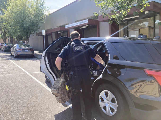 Police at deflection.
