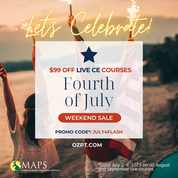 July 4th Sale on Approved CE for PTs, PTAs, ATs, OTs & COTAs