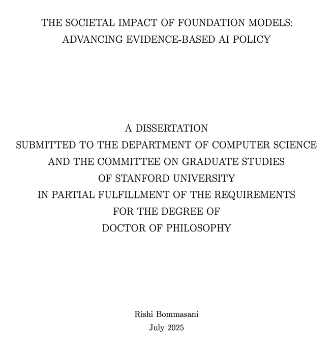 The societal impact of foundation models: Advancing evidence-based AI policy
