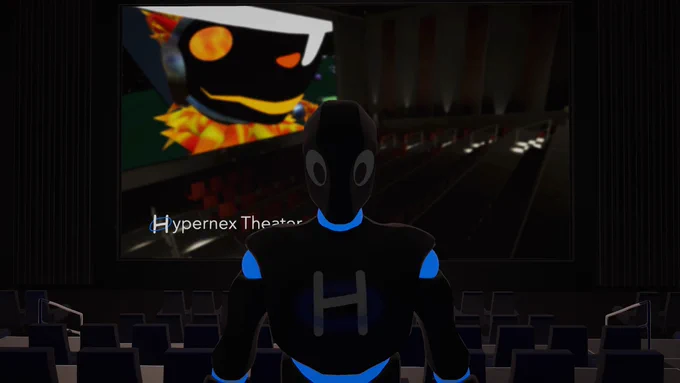 John Hypernex staring at you from the Hypernex Theater.