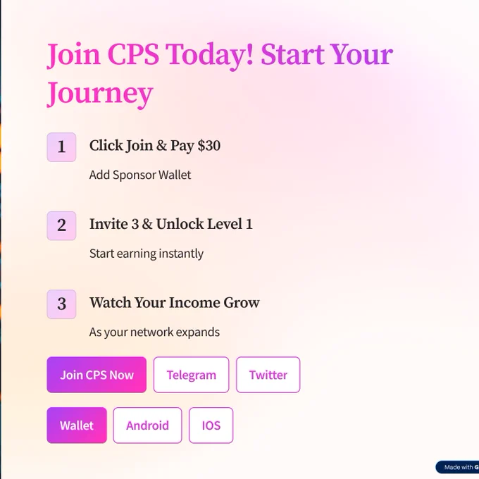 🚀 CPS is LIVE — stake $30   refer 3 = earn   qualify
🔓 Auto-placement starts at 10,000 qualifiers
💥 Earn up to $110K from global smart contract payouts
🪙 #GCSM | Smart contracts | Burn system | No middlemen
👉 https://cps.caesiumlab.com/cps
#DeFi #PassiveIncome #Web3 #CPS #GCSM #Crypto