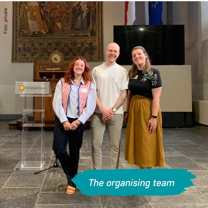 The organising team of the research workshop, from right to left: Nella Geurts (Radboud University), Andreas Genoni (BiB), and Chloé Lavest (Utrecht University).
