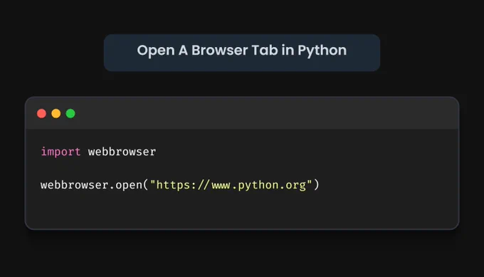 Simple Python program to open a browser tab