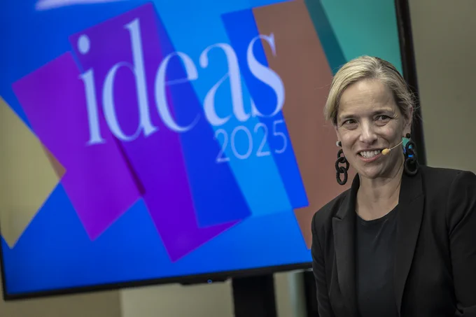 Sasha O'Connell speaking at Aspen Ideas.