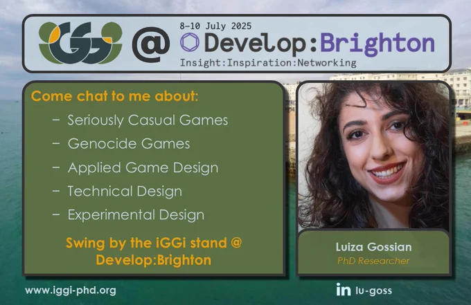 Luiza Gossian - Come chat to me about Seriously Casual Games, Genocide Games, Applied Game Design, Technical Design, and/or Experimental Design