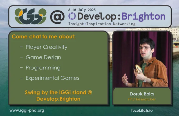 Doruk Balcı - Come chat to me about Player Creativity, Game Design, Programming, Experimental Games.