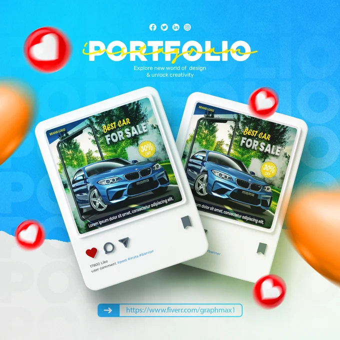 🚗💥 Need to Sell Cars Faster? Let Your Post Do the Talking!
🔥 Car Ad Design by Graph Max – Where Creative Sells Fast!

Our latest Car For Sale visual proves how sleek design drives real engagement – 78K  likes, viral traction, and potential buyers stopping their scroll! Whether you're selling luxury sedans or budget-friendly models, Graph Max turns your listings into traffic magnets.

🎯 Perfect for:
✅ Car Dealerships
✅ Automotive Brands
✅ Car Sales Pages
✅ Vehicle Marketplace Creators

👉 Drive attention. Boost trust. Close deals.
📩 DM now or click: www.fiverr.com/graphmax1 to rev up your sales with high-converting social media designs!

🔖 #CarDesign #SocialMediaDesign #CarAds #CarDealershipMarketing #GraphMax #InstaCarPost #AutoSalesPost #ViralCarDesign #CarSaleDesign #FacebookCarAd #InstagramCarAd #BannerDesign #FiverrDesign #CreativeCarAds #ForSalePost