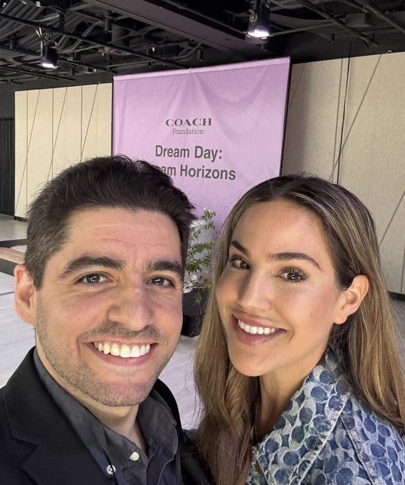 Sam Vaghar at Dream Day with Julia Furnari, head of Coach Foundation.
