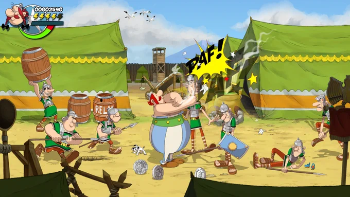 Sceen d' Asterix et Obelix baffez les tous! Sur lequel j'ai travaillé en tant qu'artiste 2d! 