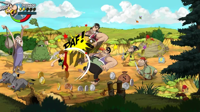 Sceen d' Asterix et Obelix baffez les tous! Sur lequel j'ai travaillé en tant qu'artiste 2d! 