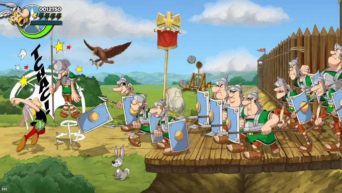 Sceen d' Asterix et Obelix baffez les tous! Sur lequel j'ai travaillé en tant qu'artiste 2d! 