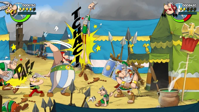 Sceen d' Asterix et Obelix baffez les tous! Sur lequel j'ai travaillé en tant qu'artiste 2d! 