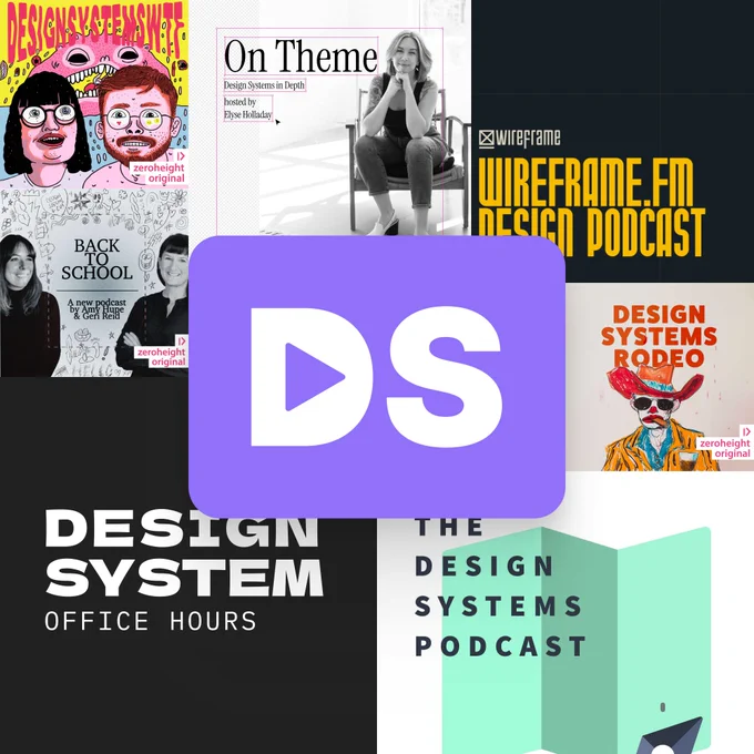 Podcast show covers all tiled in a grid