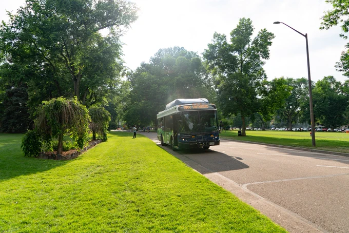A Fort Collins Transfort bus