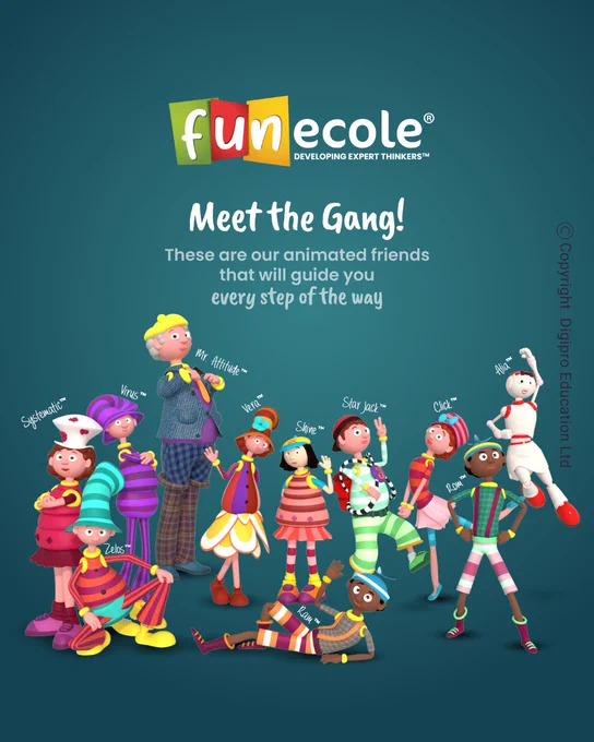 Meet the FUNecole crew! 👋 
The FUNecole family makes lessons a FUN adventure, guiding students through every lesson with delightful learning elements. 

Engaging stories, videos and fun activities from the FUNecole family make up the playful learning journeys designed to engage and inspire young learners! ✨

✔ Visit the FUNecole website at www.funecole.com (link in bio).
✔ Request your free demo. 
✔ Pack your imagination and get ready for lift-off!

📧 For inquiries, please get in touch with us at 
info@funecole.com or  357 26 555000.

#teacher #student #students #teaching #learning #education #edtech #funecoleteachers #funecole  #digipro #digiproeducation

