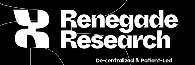 Renegade Research logo white on black background