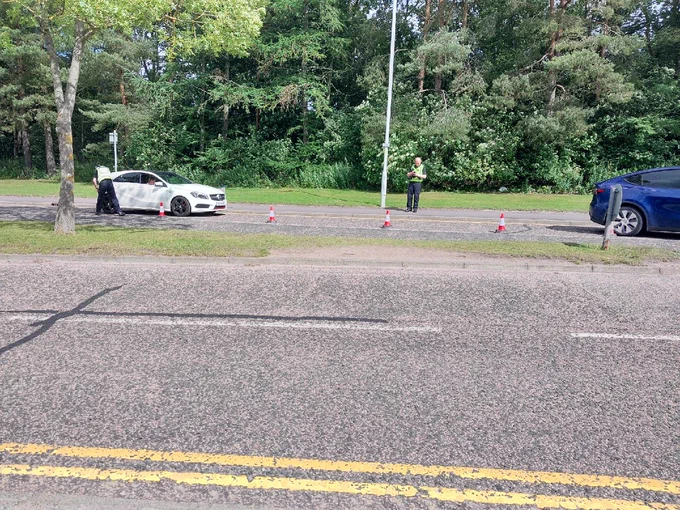Officers engaged in speaking to motorists