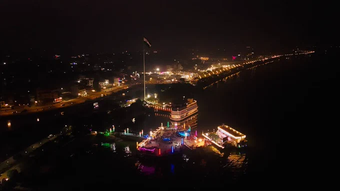 Lake Ramgarh during Night