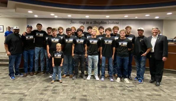 SISD Baseball recognized at Board of Trustees meeting.