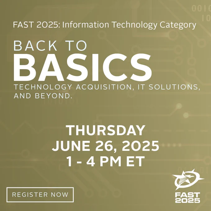 Olive green square with white text with Back to Basics in Caps. Date and time of the event shown as Thursday June 26, 2025 from 1pm to 4pm ET. FAST 2025 logo at the bottom right of image. 