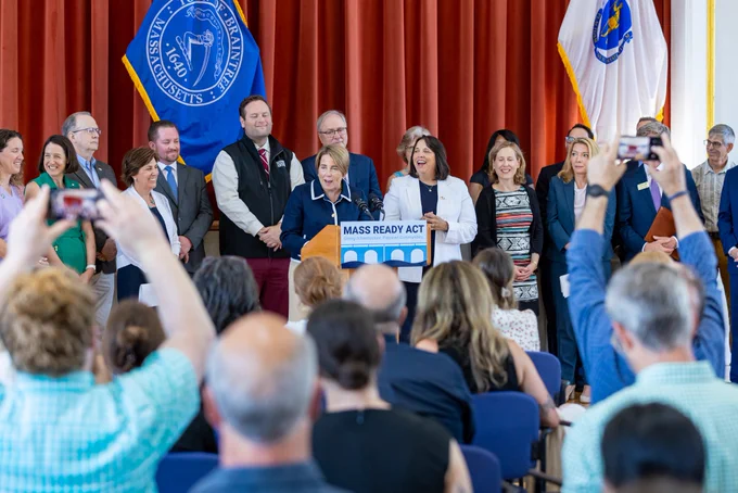 Governor Healey at Mass Ready Act unveiling.