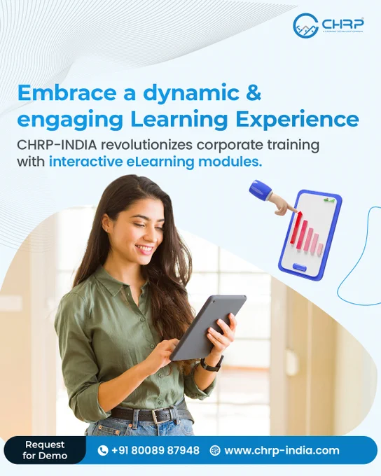 Embrace a dynamic & engaging learning experience 🎯
CHRP-INDIA revolutionizes corporate training with interactive eLearning modules that captivate, educate, and empower your workforce.

Transform dull training into impactful digital journeys designed for today’s learners.

Ready to engage your team like never before?
📧 reach@chrp-india.com | 🌐 www.chrp-india.com | 📱  91 80089 87948




#chrpindia #interactivelearning #elearningmodules #corporatetraining #employeeengagement #digitallearning #customtraining #upskillworkforce #learningtransformation #scalabletraining employee engagement, scalable training solutions, dynamic corporate learning, chrp india training, digital training modules, next-gen learning, custom elearning, learning transformation india, training experience enhancement